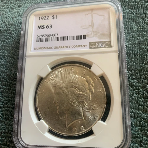 1922 Peace Silver Dollar NGC MS63