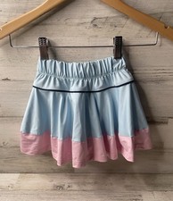 Set Active Athletic Skort Blue Pink Elastic Waist Stretch Girl&rsquo;s Size: 7/8 EUC!!
