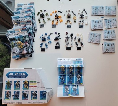 Mega Construx Halo Alpha Series Complete Set of 8 Minifigures Brute Stalker