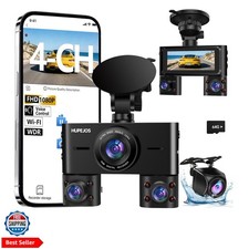 360  Dash Cam Front and Rear Inside, 4 Channel Dash Camera for Cars FHD 1080P...