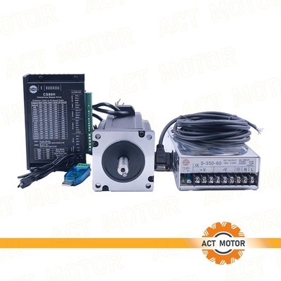 1Axis Nema 34 Closed Loop Schrittmotor 1700oz-in 34SSM5460-EC1000&CS86H&350W 60V