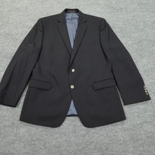 Calvin Klein Blazer Mens 42R Dark Navy Wool Blend Two Button Professional Jacket