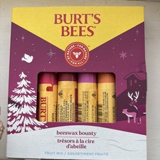 New Burt’s Bees 4 Pack Lip Balms Fruit Mix Watermelon Peach Dragonfruit Pomegran