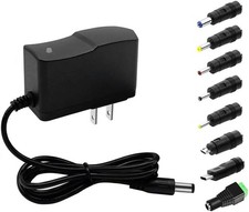 9V DC Power Supply 1A AC Adapter, 100-240V 50/60Hz 9 Volts 1Amp 600mA