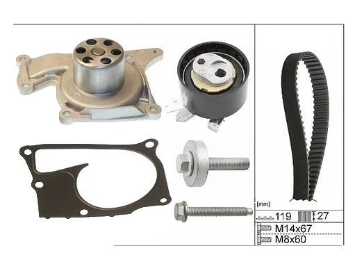 Kit bomba de agua y correa de distribución INA 530072430 - Vauxhall/Fiat/Alfa/Chevrolet/Saab Foto 2 de 2