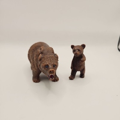 Bär und Jungtier AAA ELC Frühförderzentrum Gummi PVC Tierfiguren Vintage 