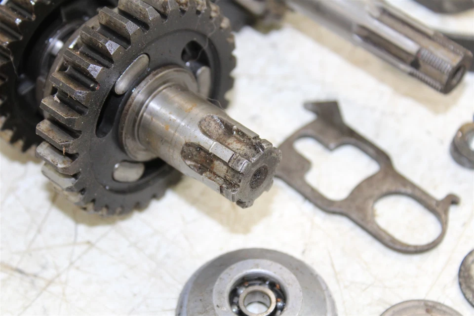 Kawasaki KX 125 1984 transmisión engranajes eje de cambio horquillas tambor Foto 3 de 4