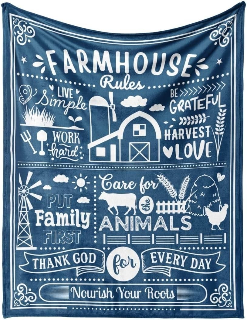 50x60; Farm Throw Gift; Rustic Country