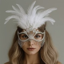 Halloween Eye Face Mask Ball Eyewear Masquerade Rhinestone COS Party makeup
