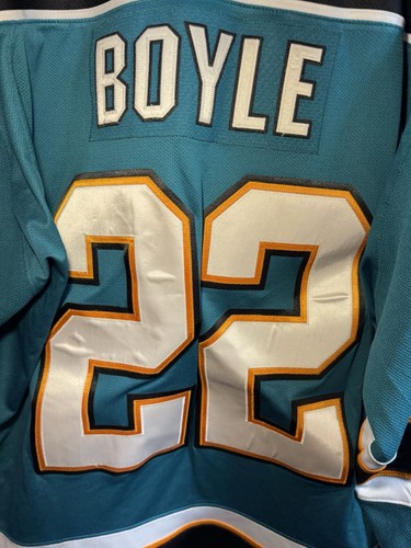 San Jose Sharks Reebok CCM Teal NHL Dan Boyle #22 Hockey Jersey Sz XXL - Imagen 6 de 7