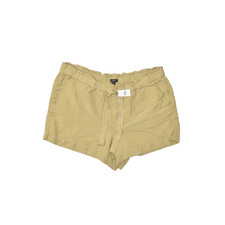 NEW Loft Women's Chino Shorts Beige Size XL Drawstring Solid Linen Blend