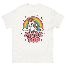 MASC TOP Funny Kawaii Unicorn Rainbow Graphic Gay Queer T Shirt | Y2K