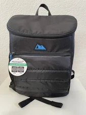 Arctic Zone Backpack Cooler 18 Can Water Repellent Microban Black/Blue NEW