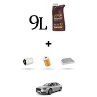 Hoffcar Wartungsset 4 Filter Und 9L ÖL FüR Audi A8 (4H) 4.0 Tfsi 309KW Ab 201