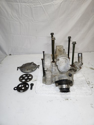 #ad Yamaha Rhino Grizzly Kodiak 450 Cylinder Engine Head w Cam Valves Cover Gear $150.00