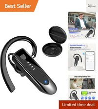 Bluetooth Earpiece, Wireless Handsfree with Noise Cancelling Mic, 20Hrs Call ...