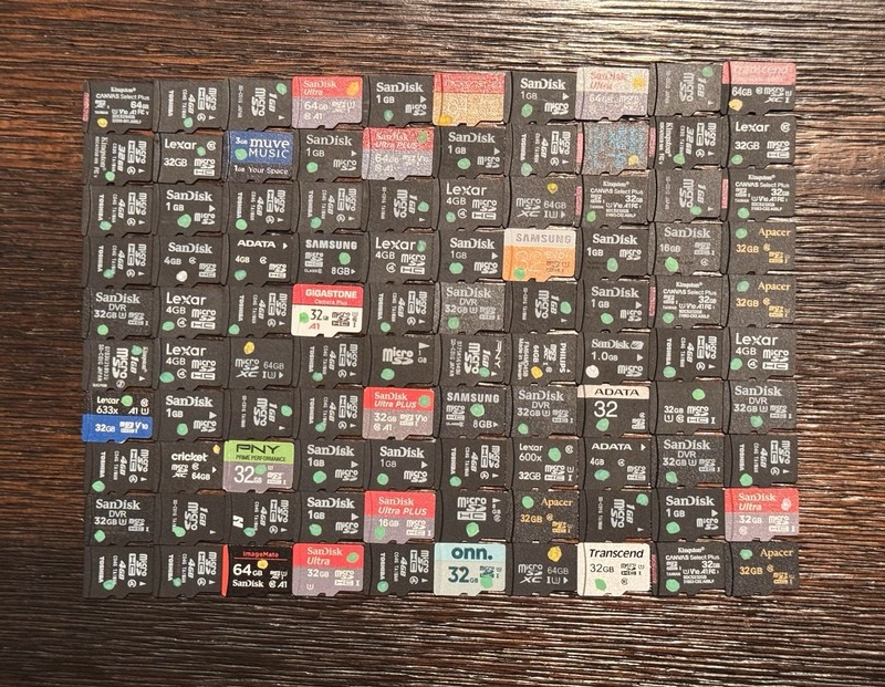 100x Micro SD Cards Lot-Mixed Sizes & Brands-Untested/For Parts-As Is-No Refund