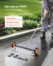 VEVOR 24" Pressure Washer Undercarriage Cleaner with 2 Wheels 2 Extended Wands