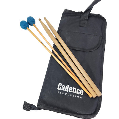 Marimba Mallets Medium Innovative Percussion IP240 Teal and Drumstick Bag Bundle