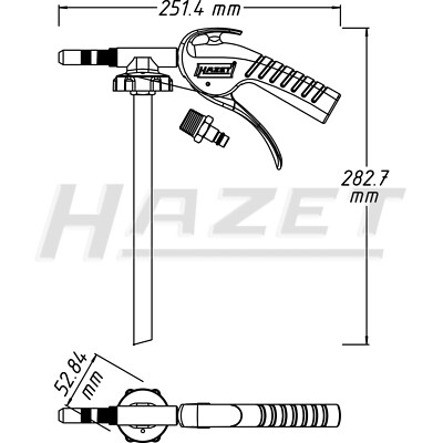 Hazet 9042P-4 Karosseriepistole Für Unterbodenschutz Und Hohlraumversiegelung