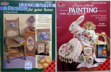 Decorative Painting Books Colored Pencils, Ink Watercolor - Lot of 6 Books