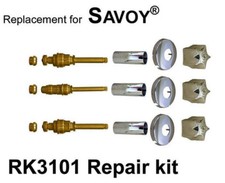Savoy RK3101 3 Valve Rebuild Kit Chrome Plated