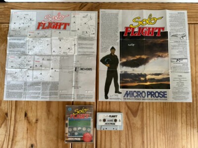 SOLO FLIGHT Spiel für ATARI 400 800 XL Computer 2nd Editon Poster Handbuch komplett