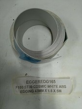 Egger Cosmic White Worktop Edging Strip ABS F180 ST30 - 43mm X 1.5mm 5m UnGlued