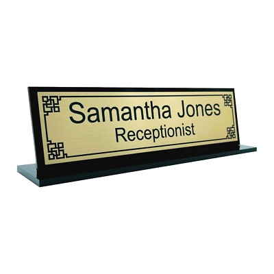 Personalisiertes Schreibtischschild Namensschild individuell modern Plakette Arbeit Büro Zuhause Acryl