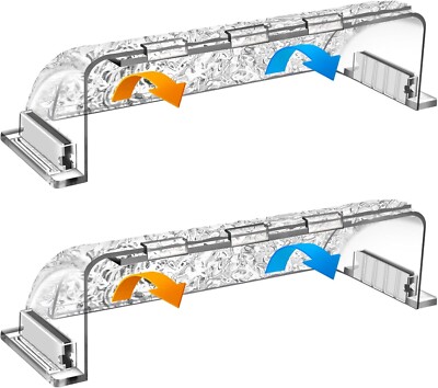 2 Pack Air & Heat Deflector for Vents Sidewalls and Ceiling Registers Adjustable