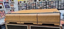 1980's Wal Mart Faux Wood 3 Drawer Cassette Tape Holder Storage Cabinet Case