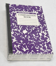 Lot of 10 Purple Color Thin Composition Book College Ruled 7/20" 30 Sheets