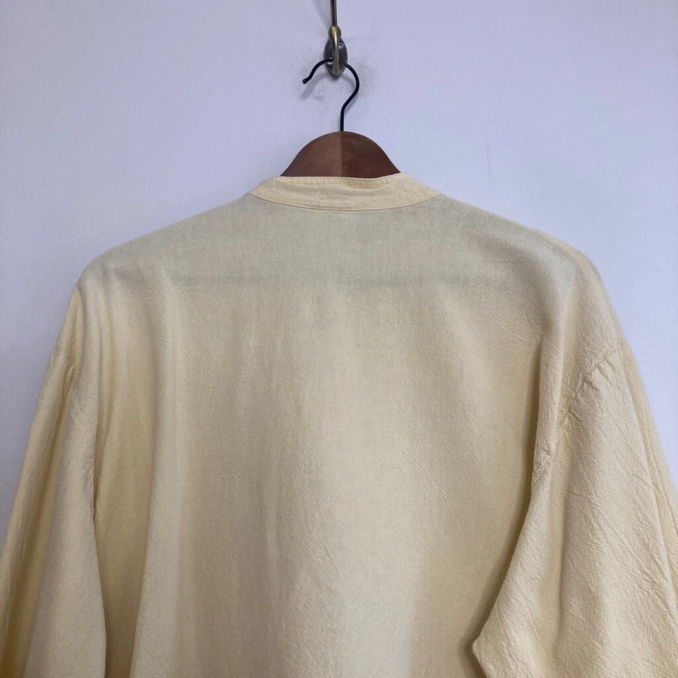 Vintage Tilley Shirt Mens Large Cotton Long Sleeve Half Button Made in Canada Foto 4 de 4