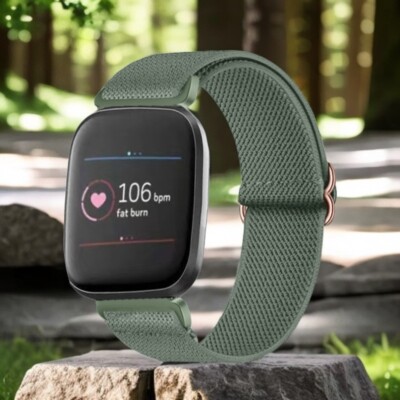 For Fitbit Versa 2 3 4 Charge 5 6 Replacement Nylon Sport Air Strap ...