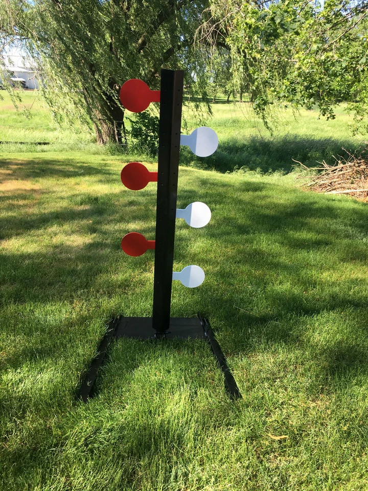 AR500 Steel Target Dueling Tree Kit Hágalo Usted Mismo 6 piezas 4" x 3/8" ¡Paletas con Tubos! USA! Foto 3 de 4