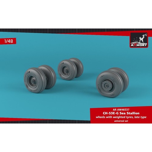 Armory Models AR AW48337 Scala 1/48 CH53 Ruote Stallone Marino con Pneumatici Ponderati - Foto 5 di 12