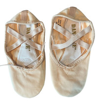 Danzcue NEW Pink Adult Split Sole Leather Ballet Slipper Size 4M