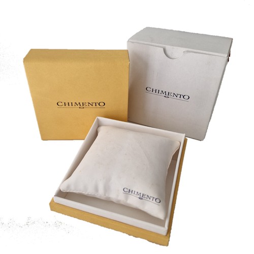 Bracciale CHIMENTO per uomo in oro giallo e bianco 18 kt 750 a maglia art 19 - Foto 8 di 9