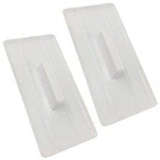 2 Pieces Plastic Cake Smoother Tool Scraper with Handle Cake Icing Trowel Fon...