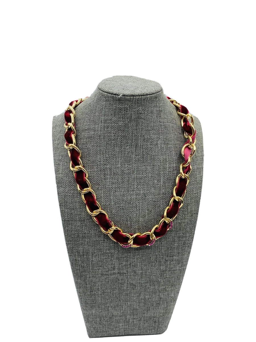 Burgundy statement deals necklace