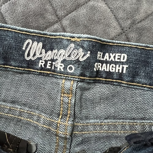 Wrangler Jeans Boys 8 Retro Relaxed Straight Boot Cut Western Rodeo B7 - Picture 4 of 6
