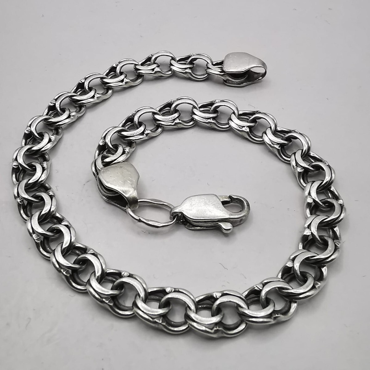 アクセサリー Vintage Silver Volume Chain Bracelet 925 Vintage Beautiful Chain Bracelet Jewelry 925 Sterling Silver