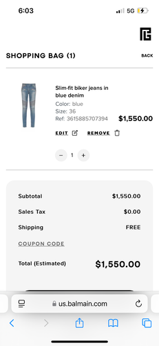 BALMAIN PARIS Moto Jeans Mens 36x32 Italy Denim Biker Stretch Ribbed Zipper Blue - Picture 9 of 9