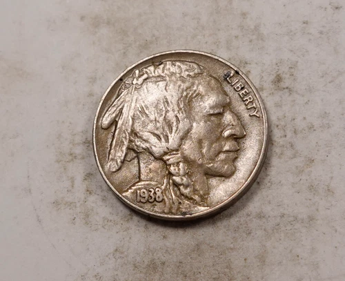 1938-D Buffalo Nickel * Almost Uncirculated AU * XB425