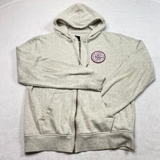 Fleece Collection Sweatshirt sz M Gray Full Zip Hoodie Casual Streetwear
