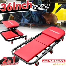 36'' Z Folding Mechanic Under Car Creeper Rolling Garage Stool Chair Roller Seat