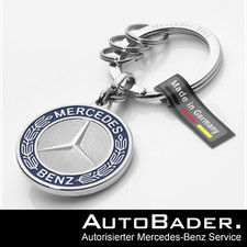 Original Mercedes Benz Schl&uuml;sselanh&auml;nger STUTTGART silberfarben blau B66041524