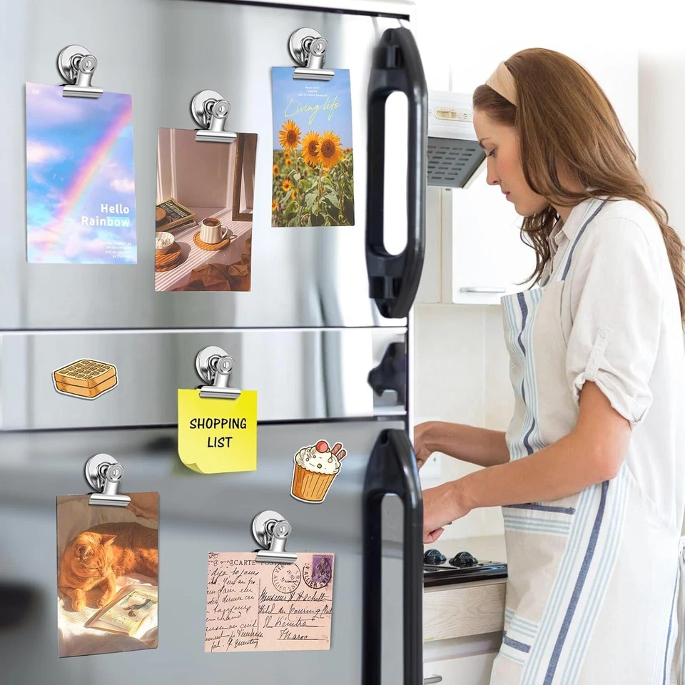 Magnetic Clips 20pcs Heavy Duty Refrigerator Magnet Clips Fridge Magnets Strong - Image 2 of 4
