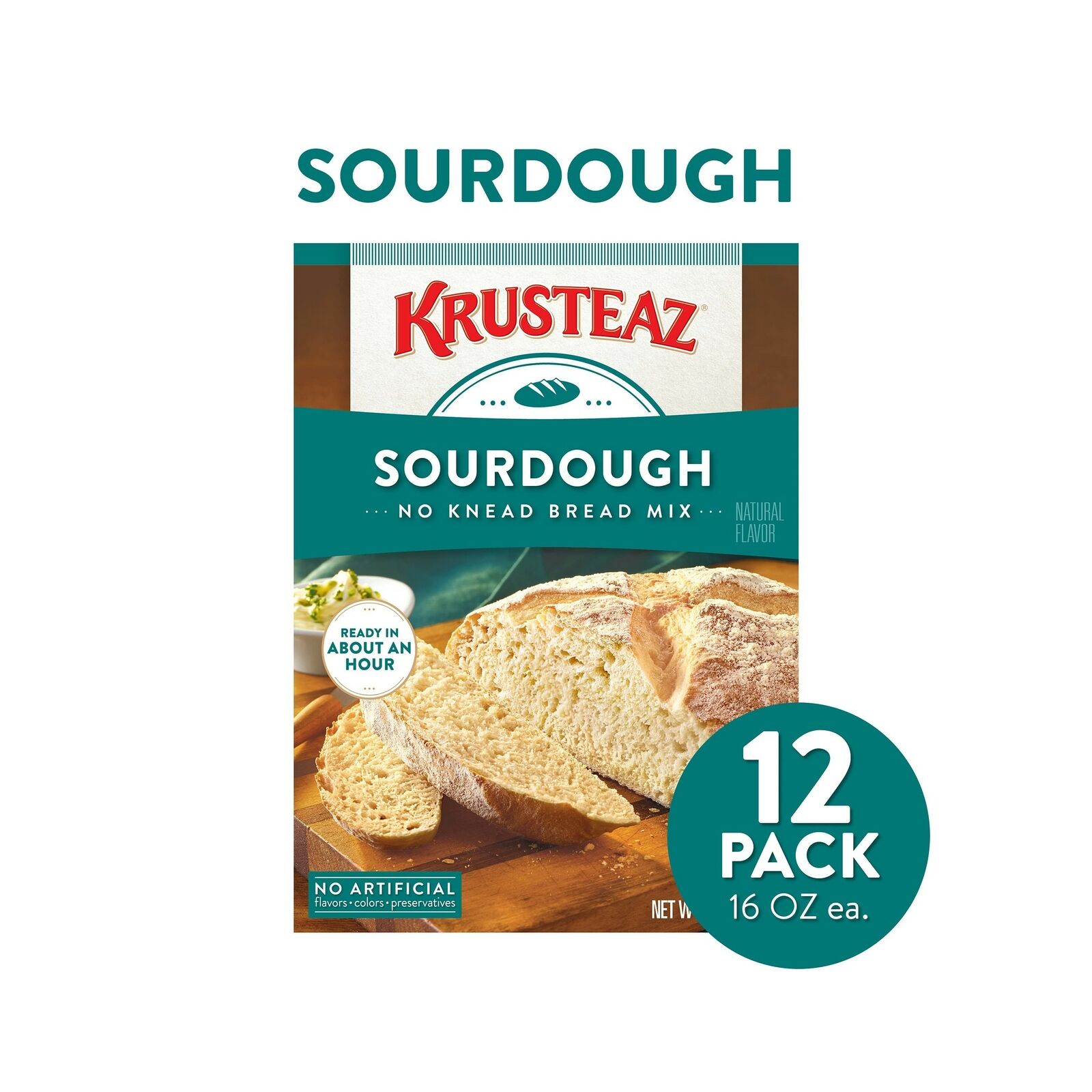 Krusteaz No Knead Classic Sourdough Artisan Bread Mix 14 Oz Delicious 