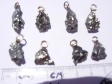 25.9 grams all 8 CAMPO Del CIELO METEORITES polished charms pendants with a COA